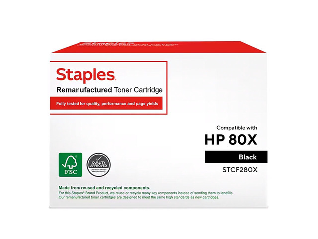 Remanufactured 80X Toner Cartridge Black High Yield Replacement for HP 80X