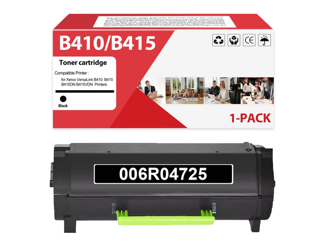 B410/B415 High Yield Toner Cartridge Replacement for 006R04725 Black Toner Cartridge Work for Xerox B410 VersaLink B415 B415DN B415VDN Printerswith...