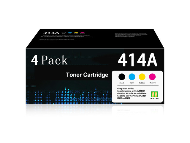 414A 414X Toner Cartridges Replacement for HP 414A Toner Cartridges 4 Pack for Color Pro MFP M479fdw M454dw M454dn M455dn M479fdn Printer W2020A...