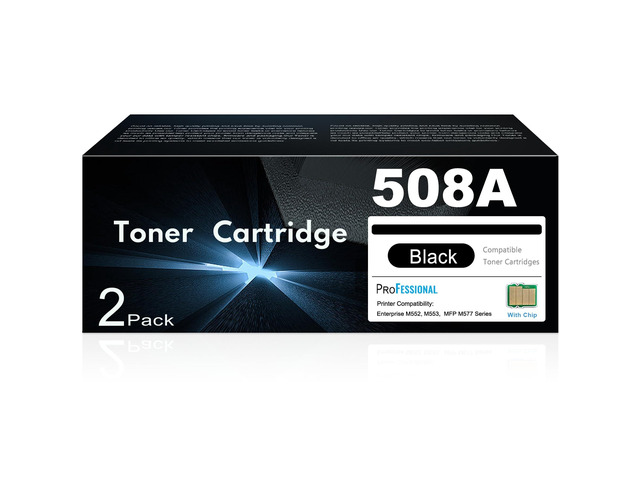 508A CF360A Black Toner Cartridges (2-Pack) Replacement for HP 508A Black Toner Cartridge Works with LaserJet Enterprise M553 M552 553 MFP M577...