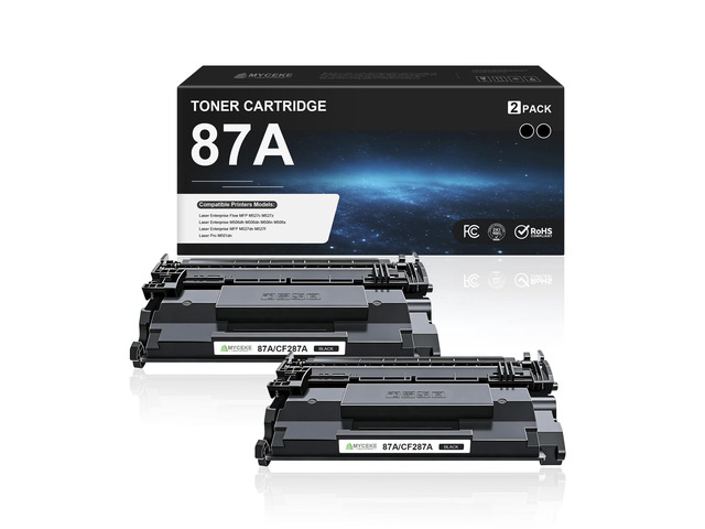 87A Toner Cartridge 2 Pack Replacement for CF287A Compatible with HP Laser Enterprise M506dh M506dn M506n M506x MFP M527dn M527f Flow MFP M527c...