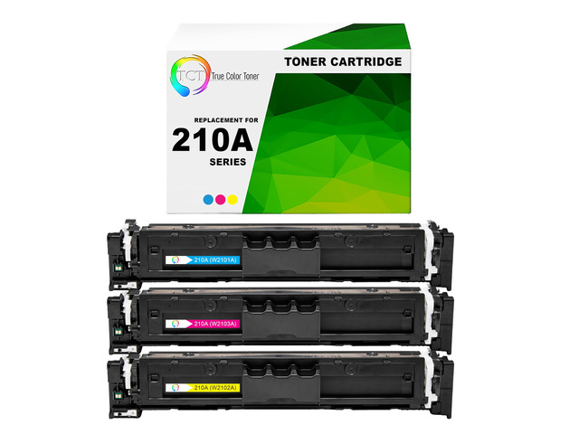 210A Color Toner Cartridge 3 Pack - Compatible Replacement for HP 210A W2101A W2102A W2103A Works with HP Color LaserJet Pro 4201dn 4201dw MFP...