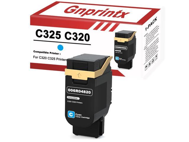 C325 C320 Cyan Toner Cartridges 006R04820 Replacement for Xerox C325 C320 Compatible with Xerox C320 C325 Printers (1 Pack, with chip)