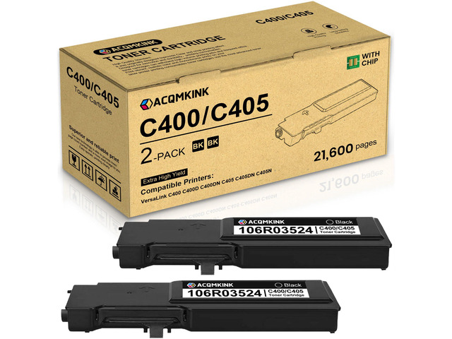 C400 C405 106R03524 Extra High Capacity Toner Cartridge Black Replacement for Xerox VersaLink C400 C400D C400DN MFP C405DN C405D C405 Printer Ink...