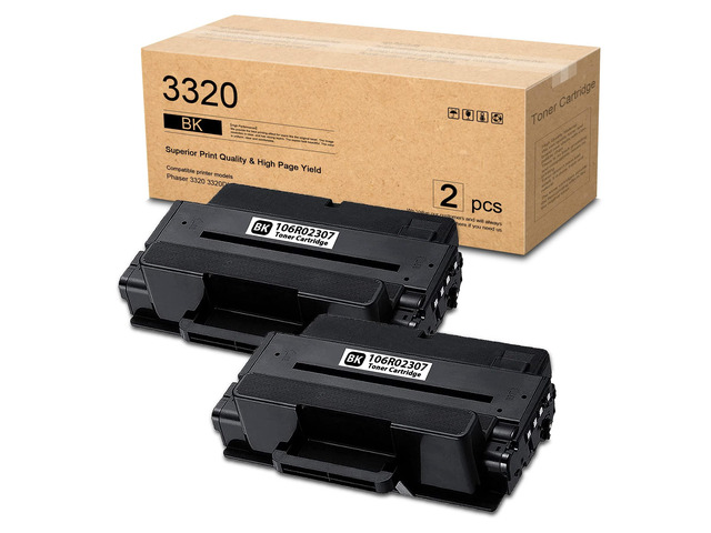 Phaser 3320 Black High Capacity Toner Cartridge (2-Pack) - Dophe Compatible 106R02307 Toner Cartridge Replacement for Xerox Phaser 3320 3320DNI...