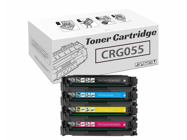 CRG055 CRG-055 Toner Cartridges Compatible for Canon ImageCLASS MF740 MF745Cdw MF741CDW MF743CDW Printers, with Chip, High Yield Black 2,300 Pages,...