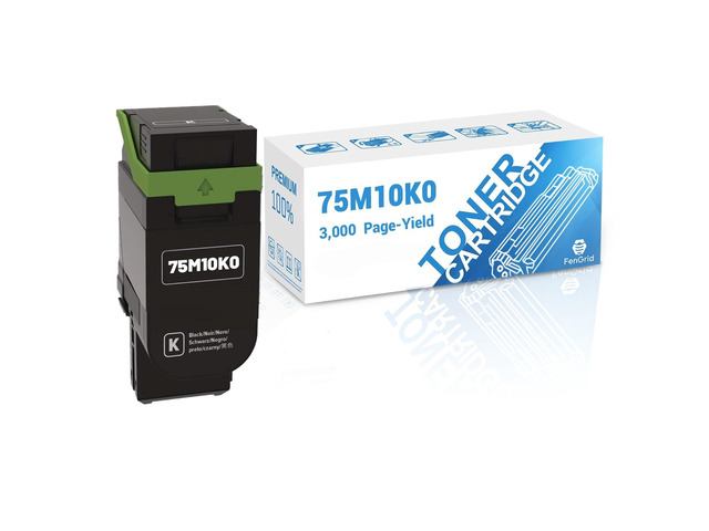 75M10K0 Black CS531 Toner Cartridge, 3,000 Page-Yield Compatible with Lexmark 75M10K0 CS531dw CS632dwe CX532adwe CX635adwe