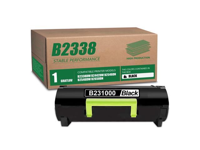 B2338 Toner (1-Pack): B231000 Black Toner Cartridge, High Yield (3,500 Pages), Compatible with Lexmark B2338, B2442, B2546, B2650 Series Printers,...