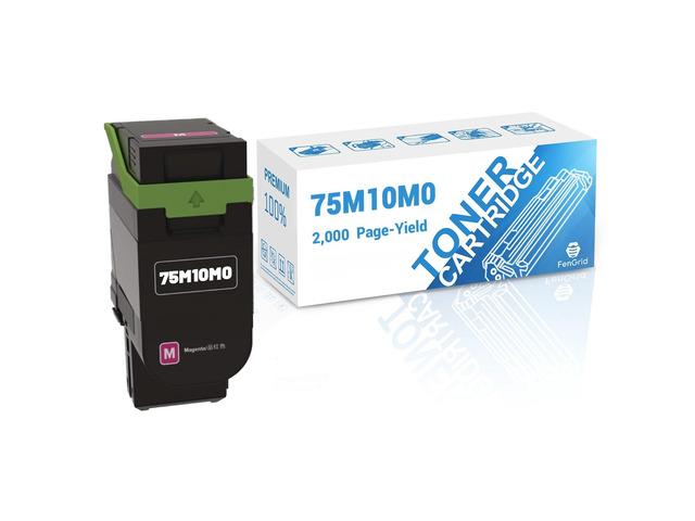 75M10M0 Magenta CS632 Toner Cartridge, 2,000 Page-Yield Compatible with Lexmark 75M10M0 CS531dw CS632dwe CX532adwe CX635adwe