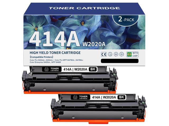 414A Black Toner Cartridge Replacement for HP 414A W2020A Toner Works with Color Pro M454dn M454dw M455dn, Pro MFP M479fdn M479fdw M480f Printer.