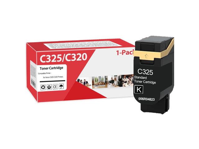 006R04823 Toner Cartridge Compatible for C325 C320 Toner Cartridge Works for C325 C320 Color Printers (1-Black)