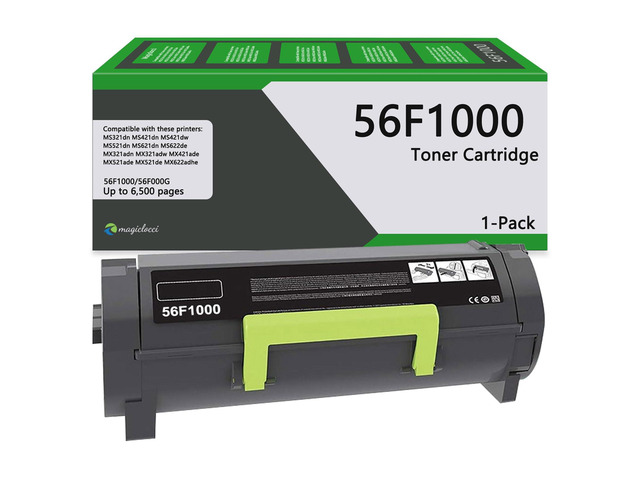 56F1000 Black High Yield Toner Cartridge [6,500 Pages] Replacement for Lexmark 56F1000 Toner Cartridge Work with MS321, MS421, MS521, MS621, MS622,...