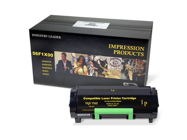 Extra High-Yield Toner Cartridge 56F1X00 20,000-Page Yield Compatible with Lexmark MS421, MS521, MS621, MS622, MX421, MX521, MX522, MX622