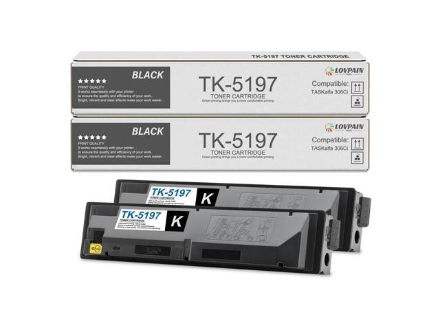 TK5197 TK-5197 Black Toner Cartridge 2 Pack - Lovn TK-5197K Toner Cartridge (Up to 15,500 Pages) Replacement for Kyocera TASKalfa 306Ci Printer