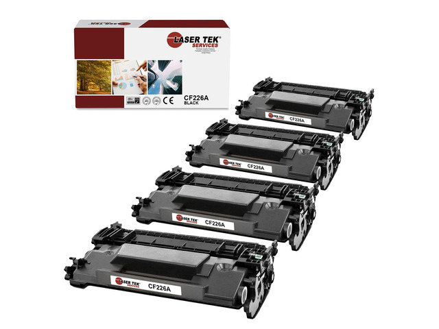 Compatible Toner Cartridge Replacement for HP 26A CF226A Works with HP LaserJet Pro M402d M402dn M402n MFP M426dw Printers (Black, 4 Pack) - 3,100...
