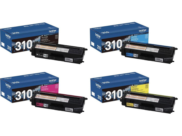 HL-4570CDW 4-Color Toner Cartridge Set, Black Cyan Magenta & Yellow, TN310
