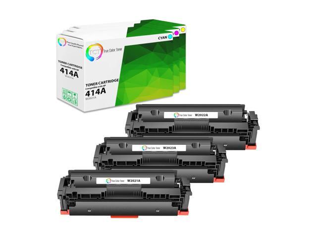 414A Color Toner Cartridge 3 Pack - Compatible Replacement for HP 414A W2021A W2022A W2023A Works with HP Color LaserJet Pro M454, MFP M479.