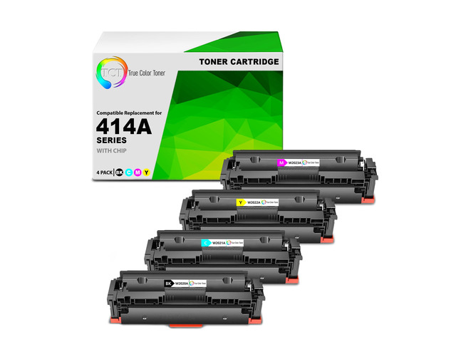 414A Toner Cartridge 4 Pack - Premium Compatible Replacement for HP 414A W2020A W2021A W2022A W2023A Works with HP Color LaserJet Pro M454, MFP...