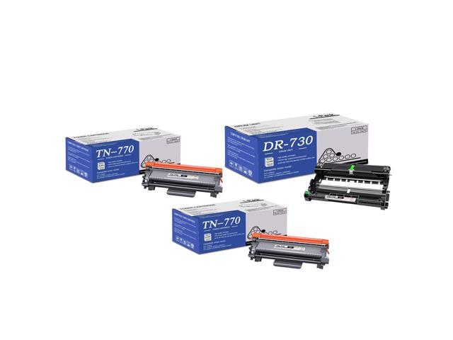 2 Pack Extra High Yield TN770 Toner Cartridge & 1 Pack DR730 Drum Unit Compatible TN770 DR730 Replacement for Brother DCP-L2550DW MFC-L2710DW...