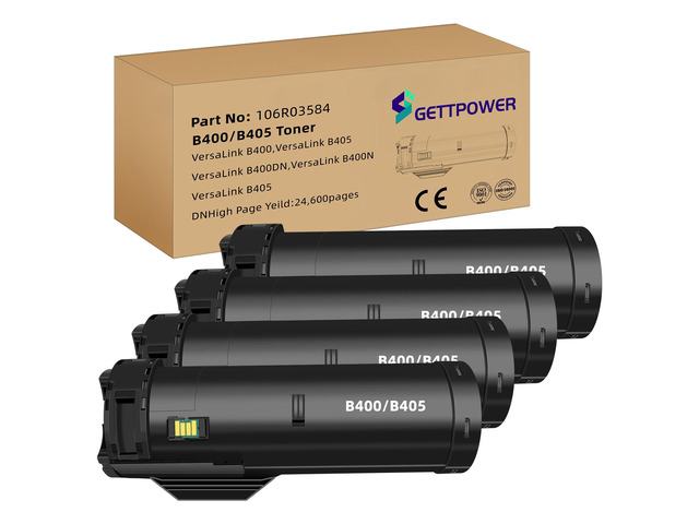 4 Pack Versalink B405 B400 106R03584 Toner Replacement for Xerox VersaLink B400 B400N B400DN B405 B405DN High Capacity 24,600 Pages