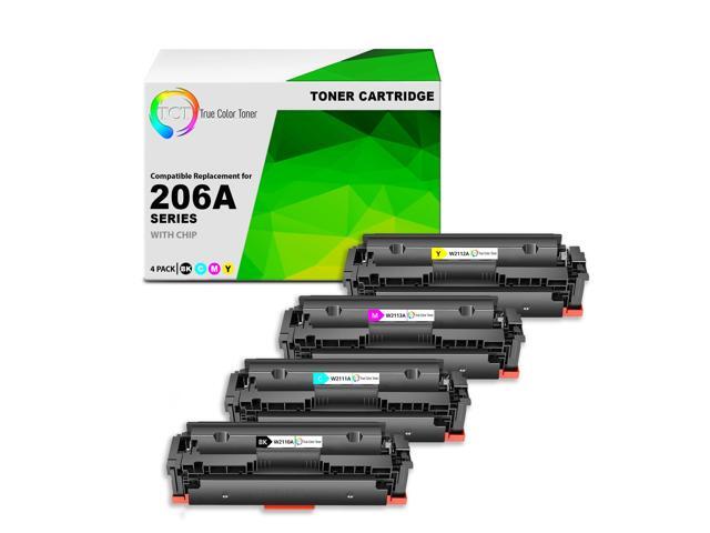 206A Toner Cartridge 4 Pack - Compatible Replacement for W2110A W2111A W2112A W2113A, Works with HP Color LaserJet Pro M255dw M282 283fdw Printers...