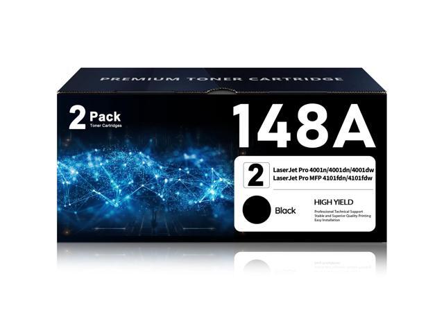 148A Toner Cartridge 2-Pack (with Chip) Replacement for HP 148A W1480A 148X W1480X 148 Black Toner Work for Laser Jet Pro 4001dw 4001dn 4001n MFP...