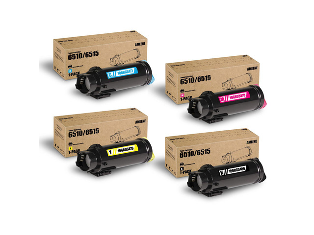 Workcenter 6515 Phaser 6510 High Capacity Toner Cartridges (4-Pack,Black/Cyan/Magenta/Yellow) 106R03477 106R03478 106R03479 106R03480 Toner...