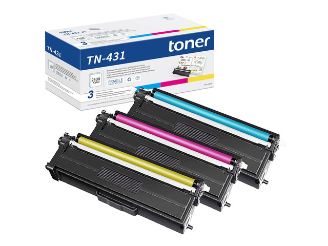 TN431 TN433 Toner Cartridge Replacement for Brother TN431 Compatible HL-L8360CDW MFC-L8900CDW HL-L8260CDW HL-L9310CDW MFC-L8610CDW Printer (TN431C...