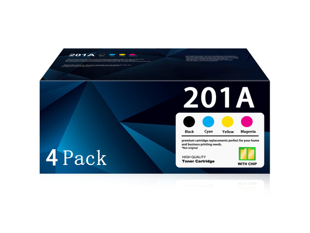 201A M277dw Toner Cartridge 4-Pack High Yield Compatible for HP 201A 201X for HP Color Laser Jet Pro MFP M277dw M252dw M277n M277c6 CF400A CF401A...