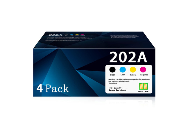 202A Toner Cartridge Set Replacement for 202A Toner Cartridges Work for Color Pro M254dw MFP M281cdw M281fdw M281fdn M281 M254 Series 202A CF500A...