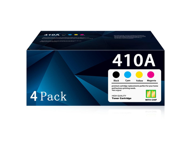 410A Toner Cartridges 4 Pack MFP M477fnw M477fdw M477fdn M452dn M452nw Compatible with HP 410A Color LaserJet Pro M477fnw M452dn M452dw M377dw...