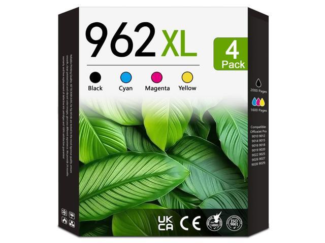962XL Ink Cartridges Combo Pack Replacement for HP 962XL Ink Cartridges OfficeJet Pro 9010 Series 9020 9015 9018 9025 9012 9014 9016 9019 9022 9026...