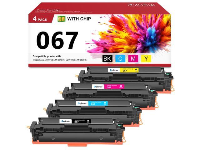 067 Toner Cartridges Compatible Replacement for Canon 067 067H Color ImageClass MF656Cdw LBP632Cdw MF654Cdw MF653Cdw LBP633Cdw Printers 4 Pack High.