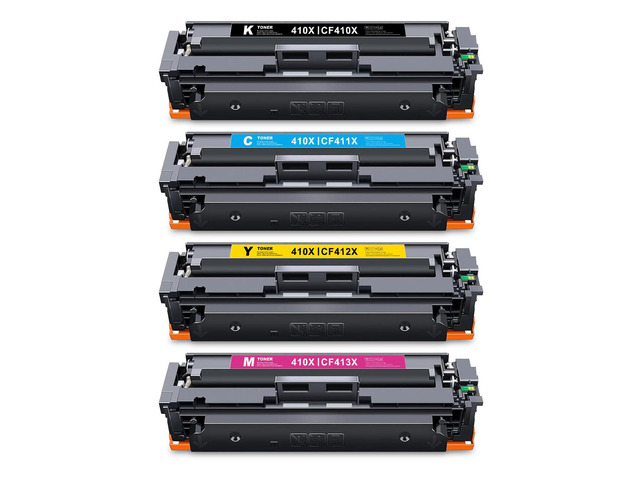 410X High-yield Toner Cartridges 4-Pack (BK/C/M/Y) Replacement for HP 410X Toner, Compatible with Color Pro MFP M477 Series, Pro M452 Series, Pro...