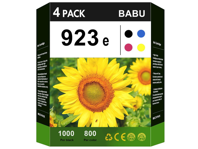 923e (with chip) Compatible Ink Cartridges Replacement for HP 923 923e to Use with HP OfficeJet Pro 8135e 8138e 8139e 8130e 8125e 8124e 8120 8135...