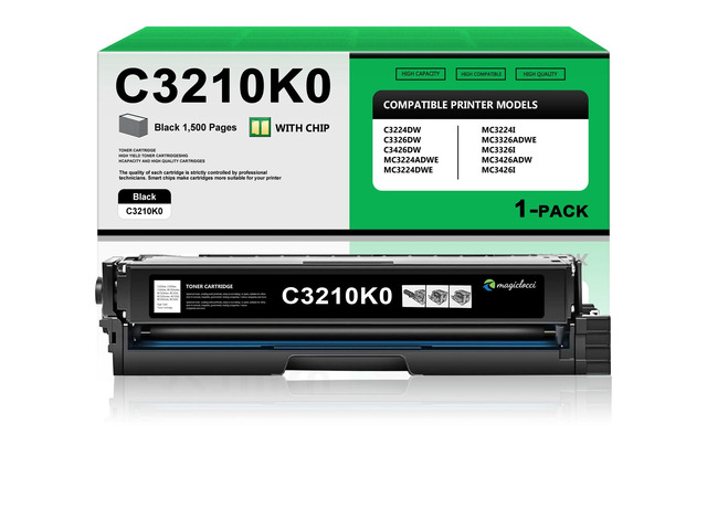 C3210K0 Toner Cartridge Replacement for Lexmark C3210K0 Black Toner Cartridge with for C3224, C3326, C3426, MC3224, MC3326, MC3426 Printer [1,500...