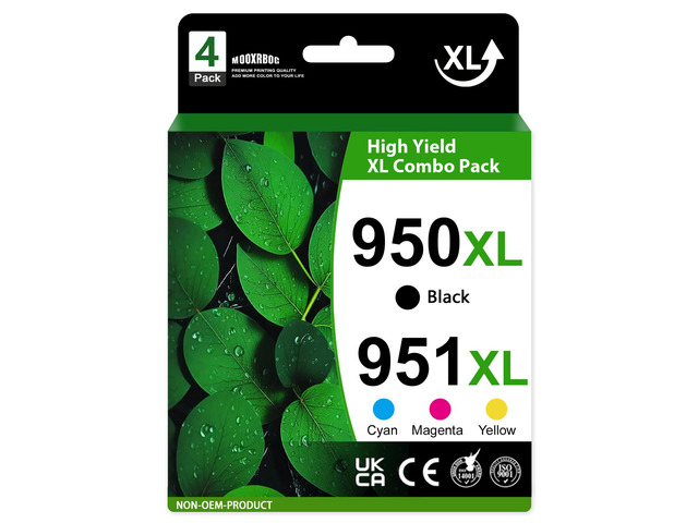950XL 951XL Ink Cartridge Combo Pack Replacement for HP 950 951 XL HP950 HP951 XL Ink Cartridge for Office Pro 8100 8610 8615 8616 8620 8625 8630...