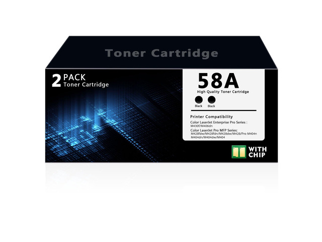 58A Black Toner Cartridge with Chip Compatible with HP 58A CF258A 58X CF258X Replacement for HP Color Laser Jet Pro MFP M428fdw M404n M428fdn...