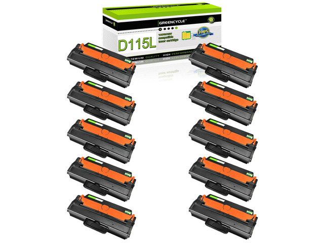 10 Pack MLT-D115L D115L Black High Yield Toner Cartridge Compatible for Samsung Xpress SL-M2830DW SL-M2880FW SL-M2670 SL-M2620 SL-2820DW SL-2820ND...