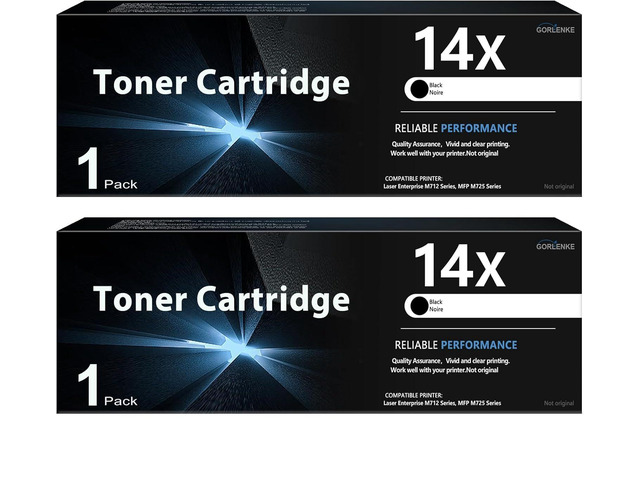 14X High Yield Toner Cartridge with Chip 2PK Compatible Replacement for HP 14X Toner Cartridge 14A CF214A to use with Laser Enterprise M712 Series,...