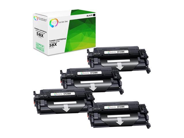58X Toner Cartridge 4 Pack - Compatible Replacement for HP 58X CF258X Black High Yield Works with HP LaserJet Pro M404 M428 Printers (10,000 Pages)