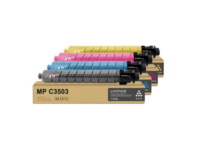 MP C3503 Toner Cartridge Set (4 Pack, 1BK/1C/1M/1Y) for Ricoh Aficio/Lanier/Savin MP C3003/3503/3004/3504 Printers: High Yield, Economical, Clear...