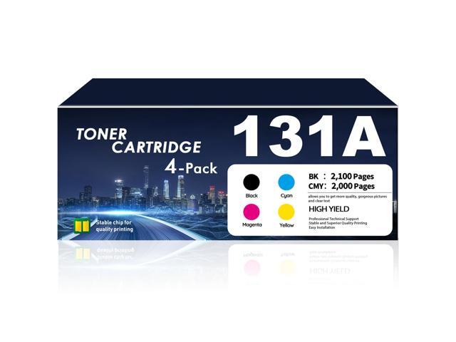 131A Toner Cartridges 4 Pack (Black, Cyan, Magenta, Yellow) Compatible for HP 131A 131X Works Color Laser Jet Pro 200 color MFP M276n M276nw M251n...