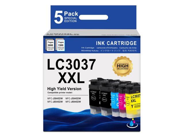 LC3037 LC3037XXL Ink Cartridges Replacement for Brother LC3037BK LC3037C LC3037M LC3037Y Ink Super High-Yield Work for MFC-J5945DW MFC-J5845DW.