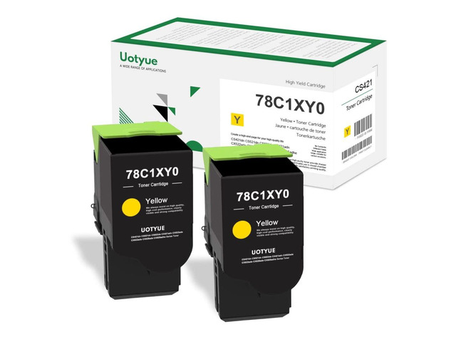 78C1XY0 Yellow Extra High Yield Toner Cartridge (2-Pack) - Compatible 78C1XY0 Toner Replacement for Lexmark CX625adhe CS421dn CS521dn CS622de...