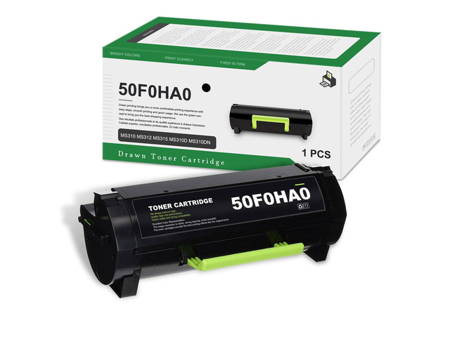 50F0HA0 Black Toner Cartridge(1-Pack) - Compatible 500HA High Yield Toner Cartridge Replacement for Lexmark MS310 MS312 MS315 MS310D MS310DN...