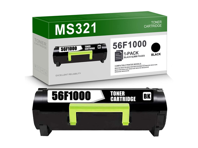 56F1000 High Yield Black Toner Cartridge Replacement for Lexmark 56F1000 Toner Cartridge MX521de MS621dn MS622de MS321dn MS421dn MS421dw MS521dn...
