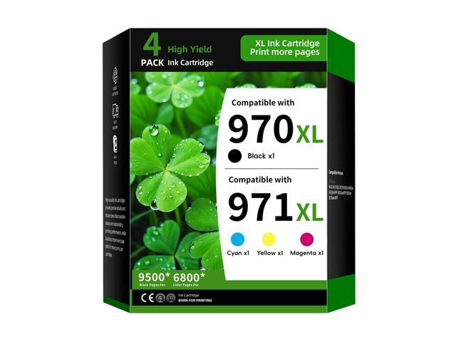 970XL/971XL Ink Cartridge 4-Pack Replacement for HP 970 and 971 Combo Pack Compatible with HP OfficeJet Pro X451dw X451dn X476dw X476dn X576dw...