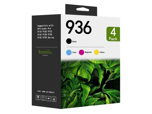 936 Black, Cyan, Magenta, Yellow Ink Cartridges (4-Pack) Compatible 936 Ink Cartridges Replacement for 936 Ink Work with OfficeJet Pro 9110 9120...
