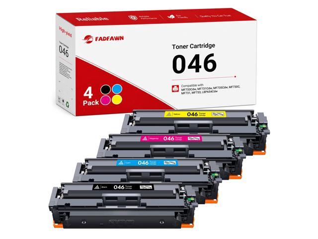 046 Toner Cartridges 4 Pack Replacement for Canon 046 for Color ImageCLASS MF733Cdw MF731Cdw MF735Cdw LBP654Cdw MF733 MF731 Printer (Black Cyan.